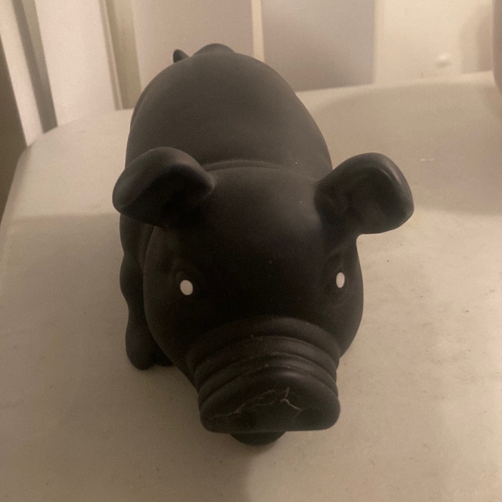 Animolds Squealing Black Pig Toy